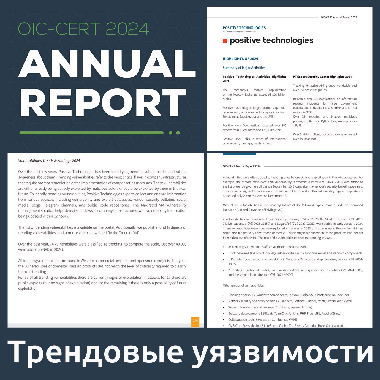 Статистика по трендовым уязвимостям за 2024 год попала в годовой отчёт OIC-CERT