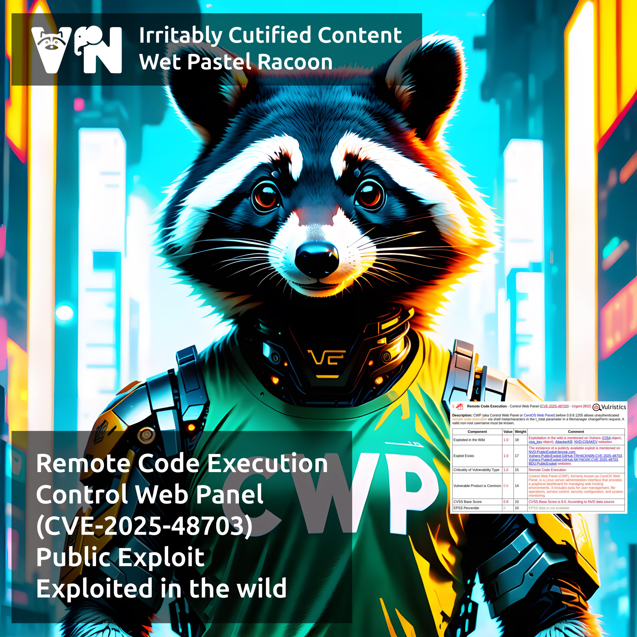 Про уязвимость Remote Code Execution - Control Web Panel (CVE-2025-48703)