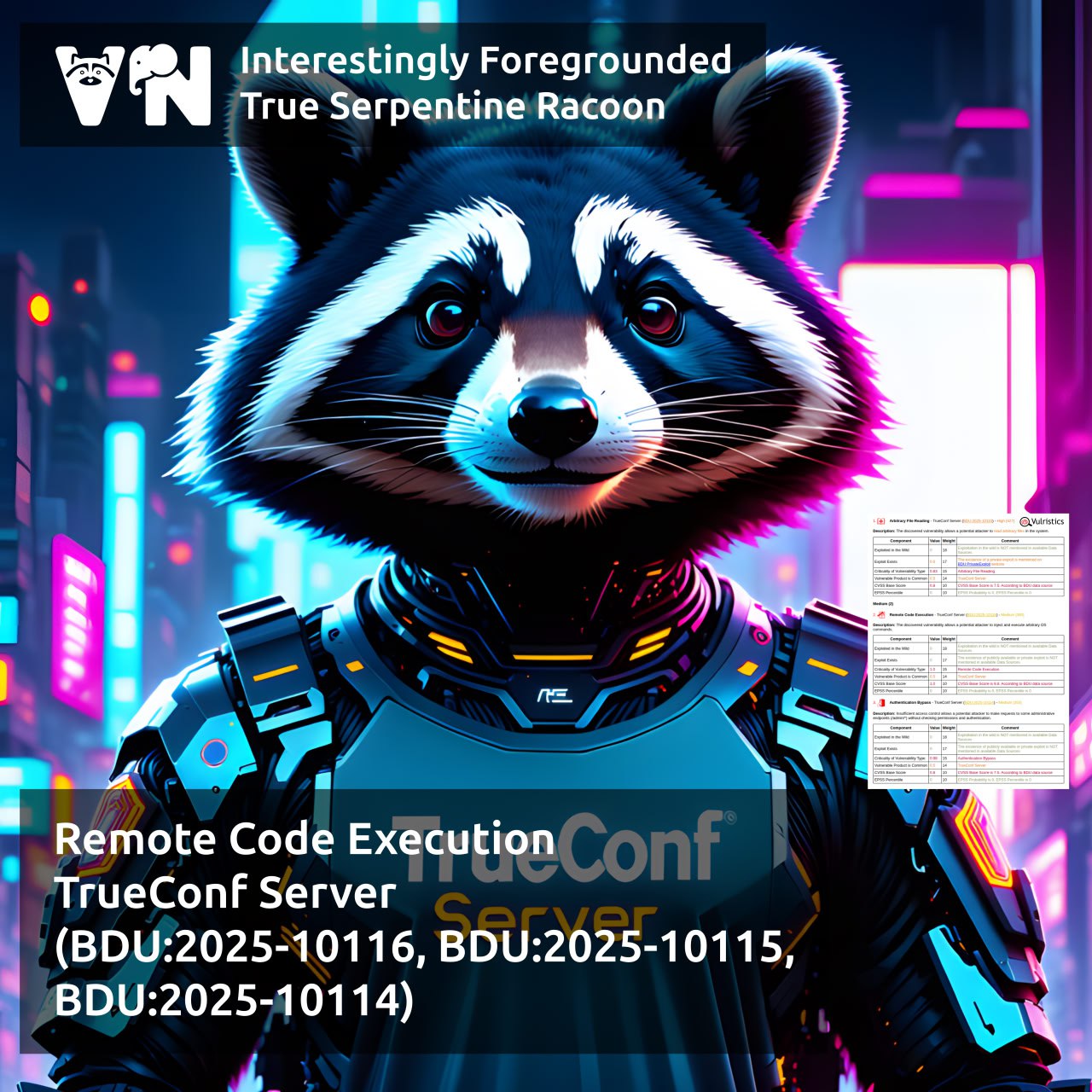 Про уязвимость Remote Code Execution - TrueConf Server (BDU:2025-10116, BDU:2025-10115, BDU:2025-10114)