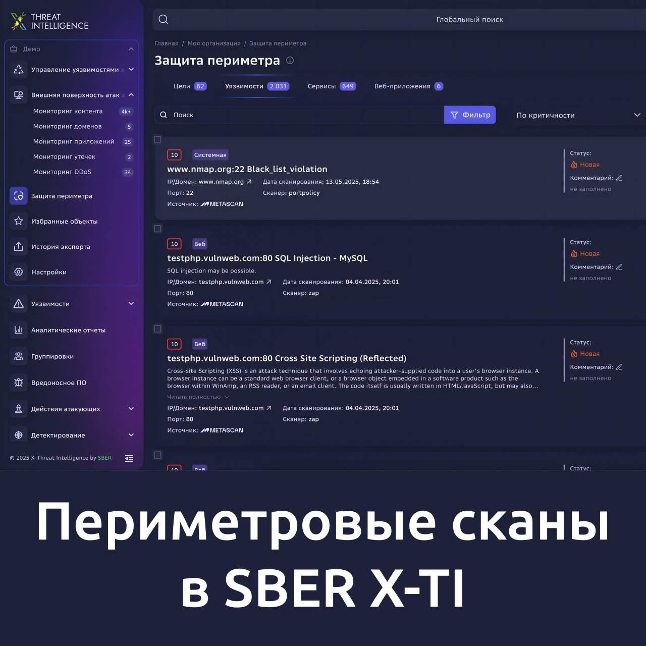 Сделаю небольшое уточнение по поводу работы модуля Защита периметра в SBER X-TI